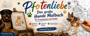 Mehr über den Artikel erfahren Pfotenliebe – Das große Hunde-Malbuch für Erwachsene und Kinder